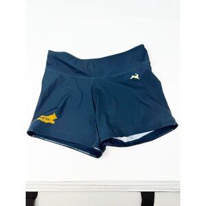 Tracksmith Womens Performance Running Shorts Good Boys Dog Graphic Navy Medium